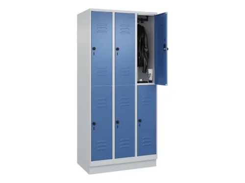 dubbeldekse locker,HxBxD 1950x900x500mm,3x2vak.,vak B 300mm