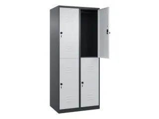 dubbeldekse locker,HxBxD 1850x800x500mm,2x2vak.,vak B 400mm - 2