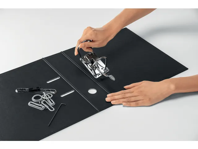 Ordner Leitz 1018 180° Recycle A4 80mm karton zwart