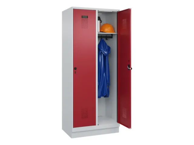 locker,HxBxD 1950x800x500mm,2vak,vak B 400mm,draaigrendel,sokkel