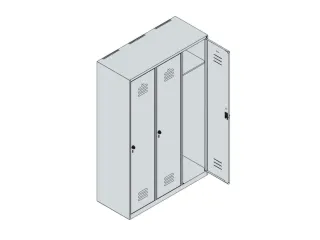 locker,HxBxD 1850x1200x500mm,3vak,vak B 400mm,cil.-slot - 3