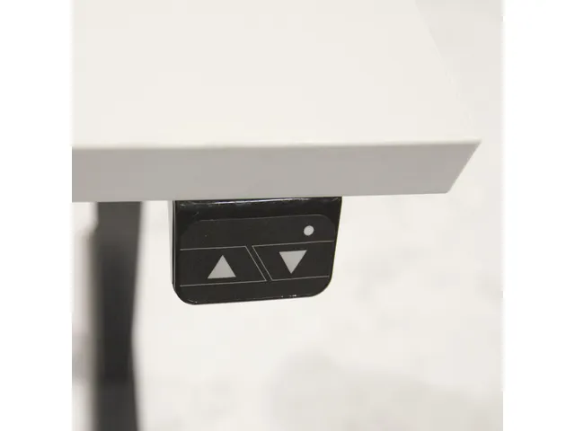 Dextro Basic Zit-sta Bureau Elektrisch 140x80 Krijtwit 25mm Alu