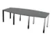 table de conférence HxlxP 740x2400x1200mm MS-gris foncé