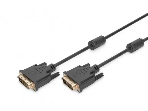 DVI-aansluitkabel DVI(24+1) 2x ferriet St/St 5m DVI-D Dual Link zwart