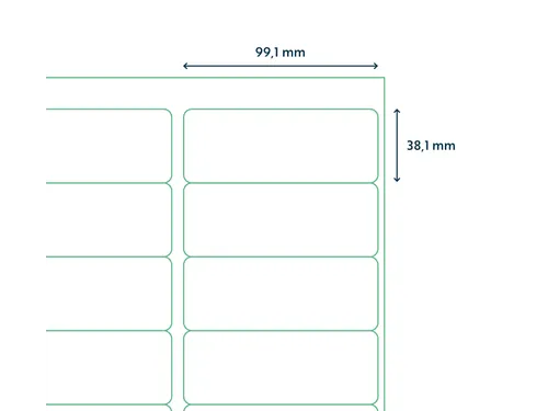 Etiket Premium 99.1x38.1mm Wit XL Pack 1000 Vel