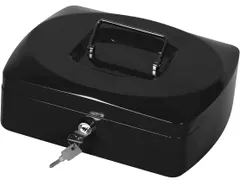 Geldkoffer Zwart 255x200x85mm Inclusief 2 Sleutels