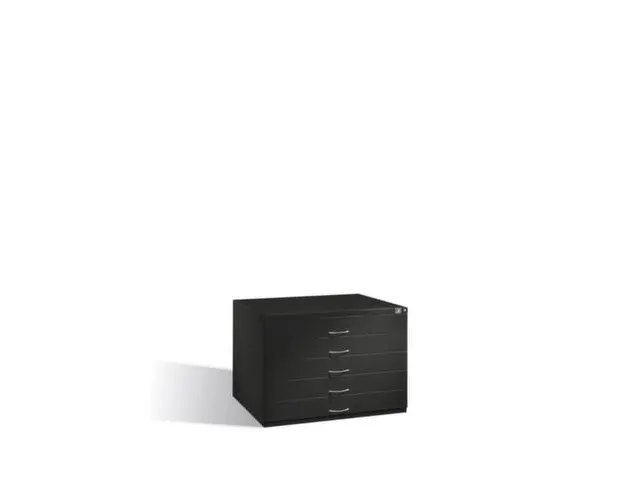 tekeningenkast,HxBxD 760x1100x765mm,romp RAL7021,front RAL3003