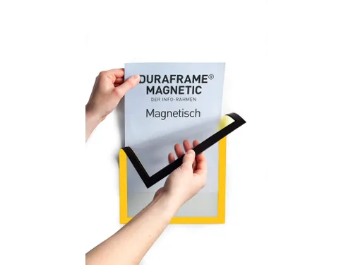 Informatiekader DURAFRAME MAGNETIC A4 Geel 5 Stuks