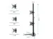 Bras écran Fellowes Seasa double vertical sur pied noir