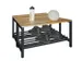 banc double,LxP 1000x740mm,barrettes en bois hêtre,piètement RAL7016