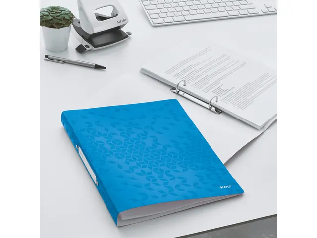 Ringband Leitz WOW A4 2-rings O-mech 25mm PP blauw