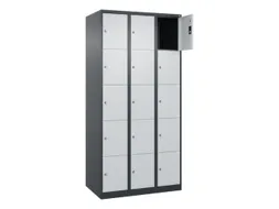 lockerkast,HxBxD 1850x900x500mm,3x5vakken,vak B 300mm,cil.-slot