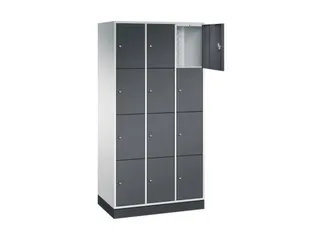 lockerkast,RAL 7035/RAL 7021,HxBxD 1950x920x500mm,3x4vakken,cil.-slot - 1