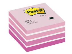 Memoblok 3M Post-it 2028 76x76mm kubus pastel roze