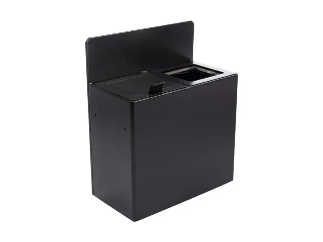 V-Part Wandafvalscheidingsunit 2 x 15 Liter Mat Zwart