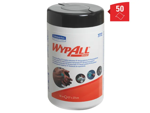 Reinigingsdoek WypAll 27x27cm 50vel per bus groen 7772