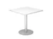 vergadertafel,HxBxD 745x800x800mm,vierkant,schotelvoet zilverkleurig