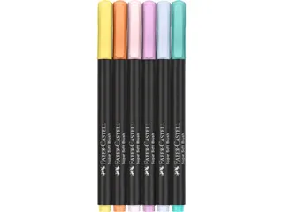 Brushpen Faber-Castell Black edition pastel 6 stuks in karton etui - 1