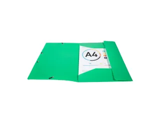 Elastomap 3 kleppen polypropyleen Ondoorschijnend A4 Anijsgroen - 4