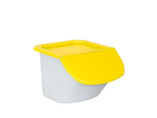 ingrediëntendispenser HxBxD 280x400x440mm 15l PP bak/deksel wit/geel