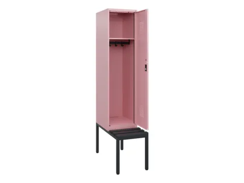 locker met bank,HxBxD 1950x400x815mm,1vak,vak B 400mm,cilinderslot