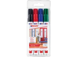 Viltstift edding 3000 creatief rond 1.5-3mm assorti blister à 4 stuks