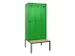 locker met bank,voor scheiding van kleding,HxBxD 2120x900x815mm,3vak