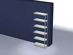 magazijnstelling,aanbouwveld,HxBxD 2500x1000x400mm,vaklast 200kg