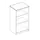 kantoorstelling,HxBxD 1545x600x445mm,Bl-wit