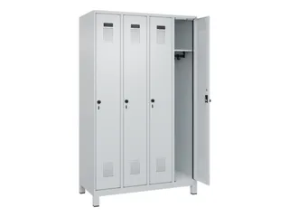 locker,HxBxD 1950x1200x500mm,4vak,vak B 300mm,draaigrendel,voeten - 2
