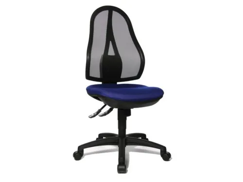 Bureaustoel,Synchroonmech.,Zitting Stof Blauw