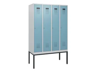 schoollocker,HxBxD 1950x1200x500mm,4vak,vak B 300mm,cil.-slot - 2