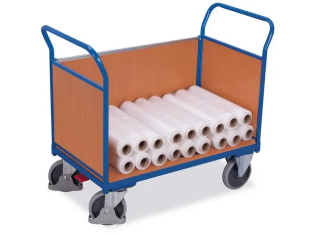 Platformwagen 500kg Laadvlak 1200x780mm 3 Wanden Ral 5010 Beuken