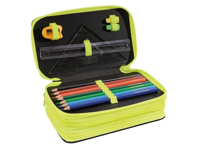 Etui Eberhard Faber gevuld 36 delig, 3 laags Race auto