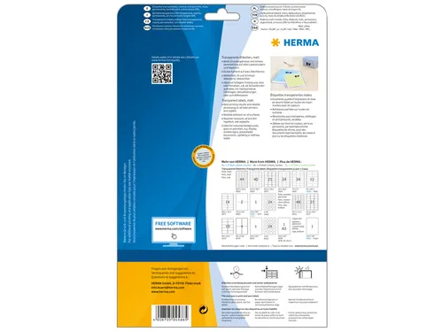 HERMA 4586 Transparante folie-etiketten Mat A4 97x42,3mm 120 stuks