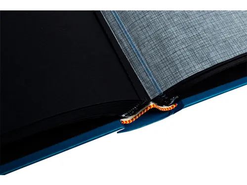 Fotoalbum Exacompta 29x32cm 60 zwarte pagina's Néo Déco blauw