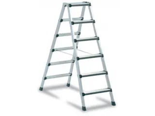 trapladder,NL,beide zijden,2x6treden,m. bekleding,balk L 1,65m - 1