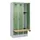 locker met bank,HxBxD 1950x900x815mm,3vak,vak B 300mm,draaigrendel