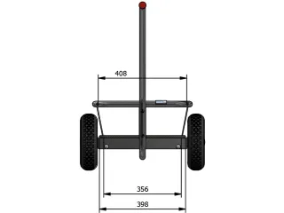 Handtrekwagen 6091L vuurverzinkt 200kg 690x356mm Luchtbanden - 4