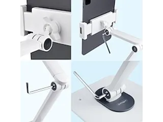 Verstelbare Tablet Houder voor Bureau wit - 6