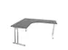bureau in vrije vorm,HxBxD 740x1600x1600mm,vrije vorm,MS-donkergrijs
