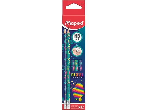 Potlood Maped Pixel Party met gum