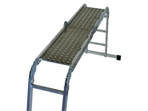 Werkbordes M. Ribbelplaat,V. Multifunctionele Vouwladder,Aluminium