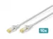 CAT 6A S-FTP patchkabel Cu LSZH AWG 26/7 Lengte 0,25m 10 stuks Grijs