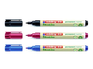 Viltstift edding 25 EcoLine rond 1mm zwart - 2