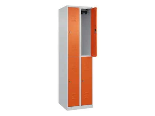dubbeldekse locker,HxBxD 1850x500x500mm,2x2vak.,vak B 250mm