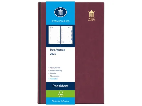 Agenda 2027 Ryam President Mundior 1d/1p bordeaux