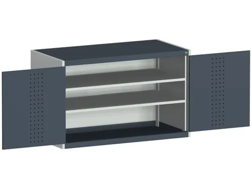 kast met geperforeerde platen,HxBxD 800x1300x650mm,2xStalen bodem