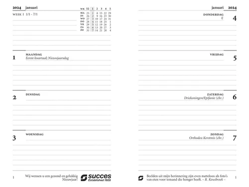 Agendavulling 2027 Succes Senior 7dagen/2pagina's