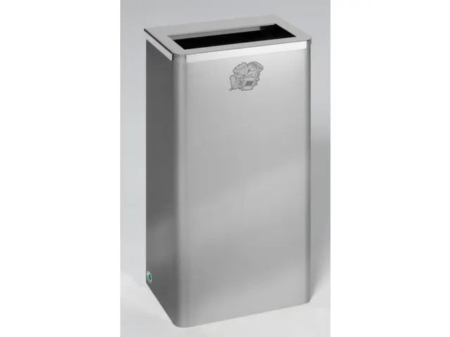 RVS afvalbakken,40l,HxBxD 600x310x220mm,wand/staander,romp RVS